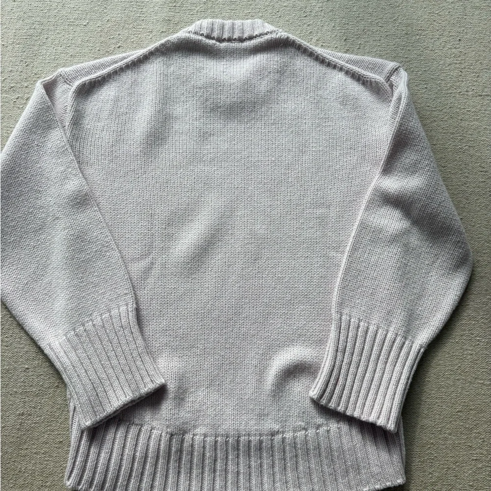 G Label by Goop - Lavender Chunky Crewneck Sweater, XS - Picture 5 of 6